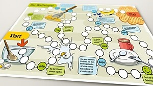 © Ina Kerckhoff Ansicht Spielplan mit Spielfiguren