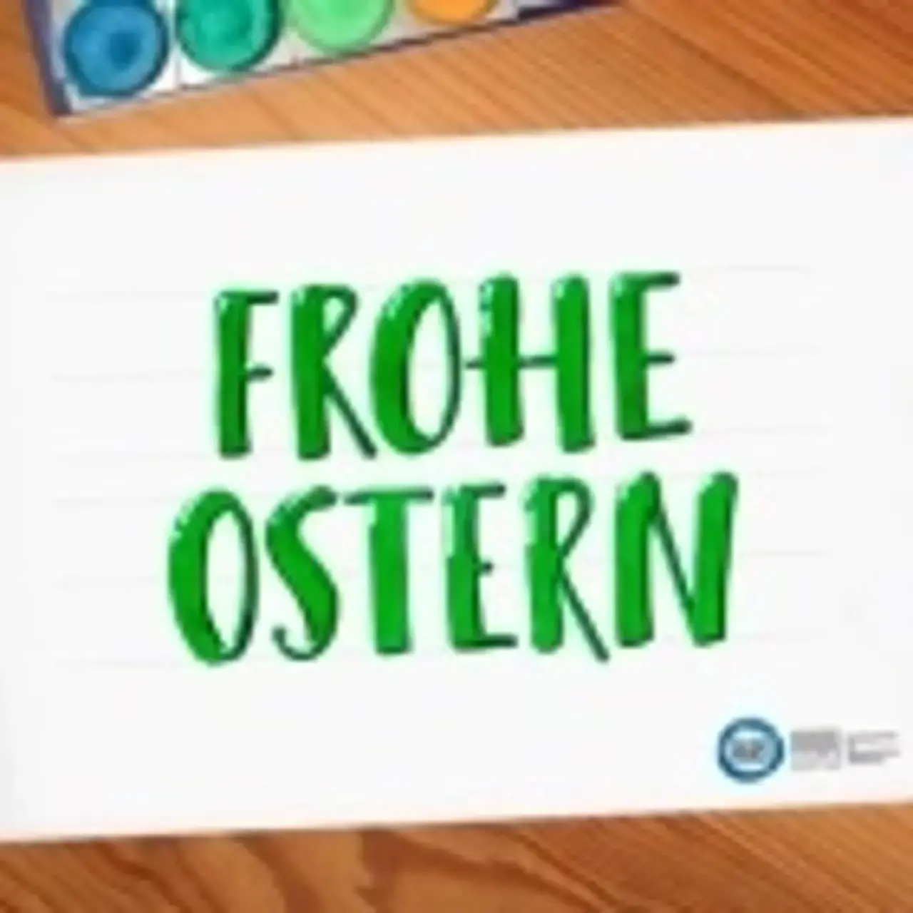 © Ina Kerckhoff Ansicht Bild Handlettering mit Text „Frohe Ostern“